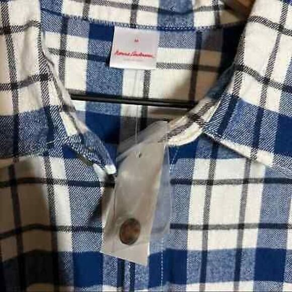 Hanna Andersson brushed cotton fireside flannel button up womens shirt size M - Picture 4 of 5